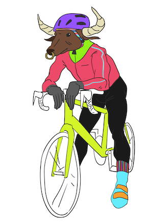 Winter commuter cyclist
