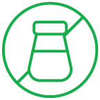 No dairy symbol inside a crossed-out circle.