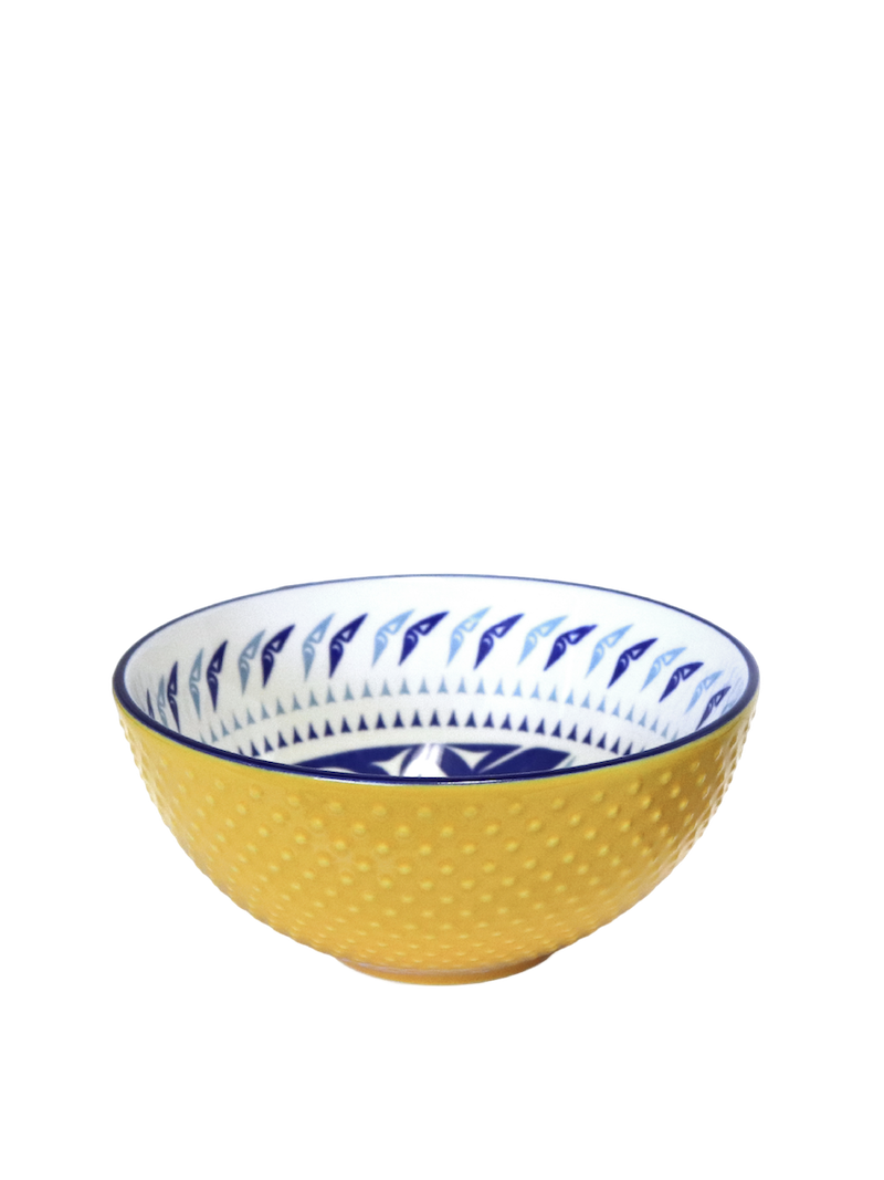 Porcelain Art Bowl (Medium) - Hummingbird (Yellow)