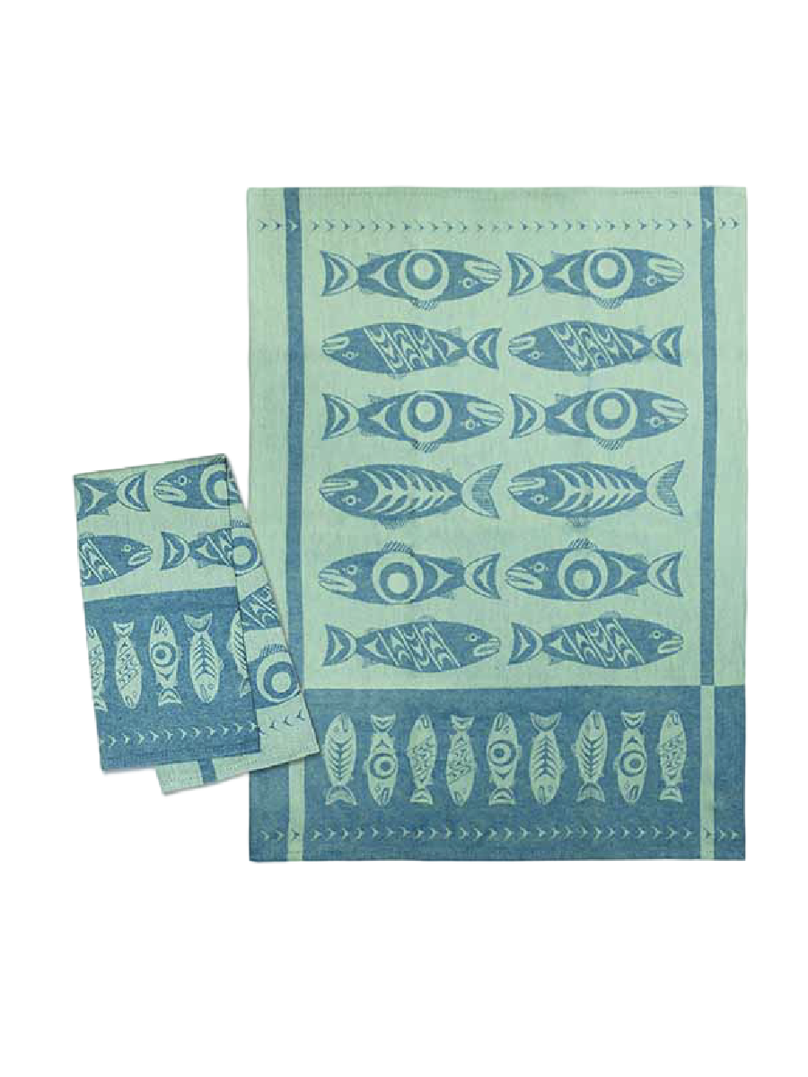 Salmon in the Wild Tea Towel
