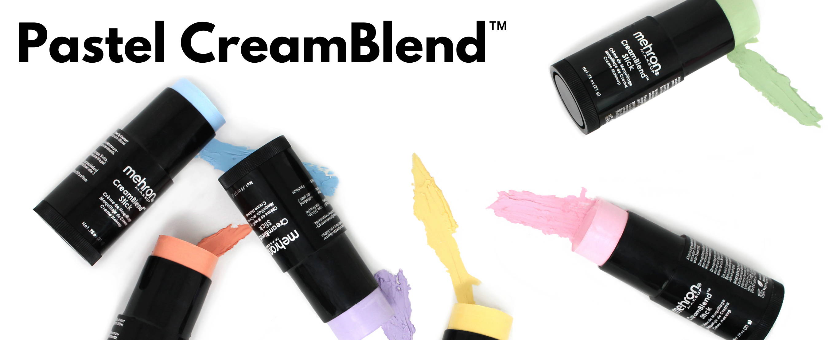 image of CreamBlend makeup in tubes of various colors.