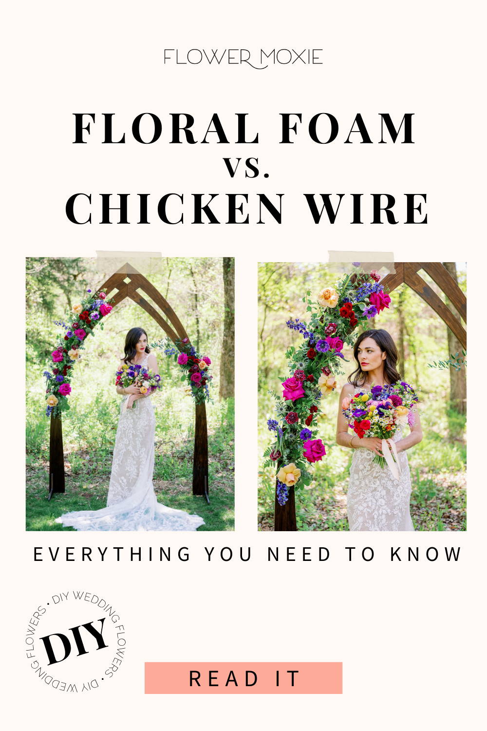EASY Floral Chicken Wire Organic Centerpiece ~ Flower Moxie 