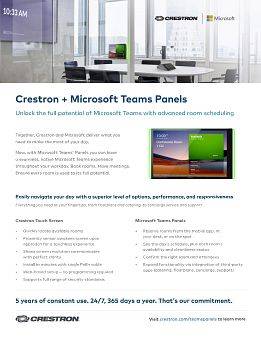 Crestron + Microsoft Teams Panels
