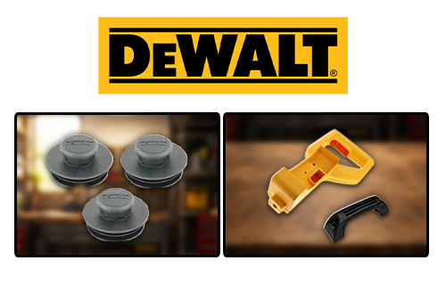 DeWALT logo with various tools and accessories displayed below.