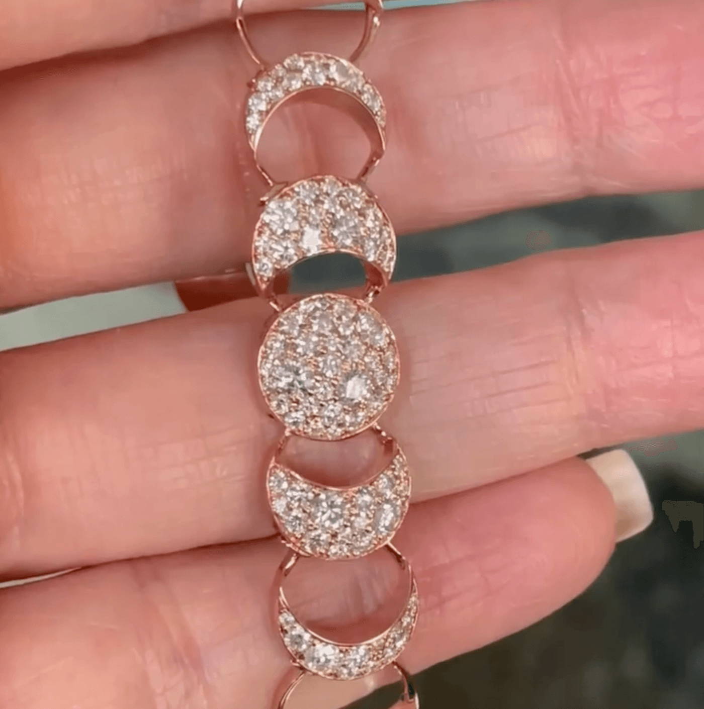 diamond moon bracelet