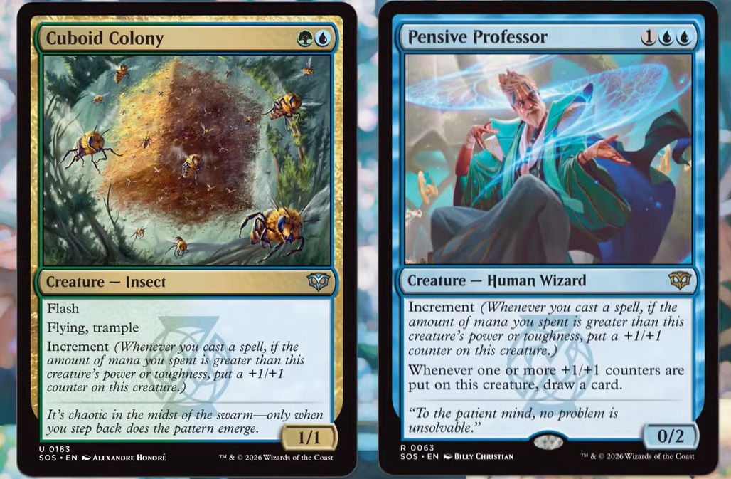 Two cards with the new increment mechanic from Secrets of Strixhaven.