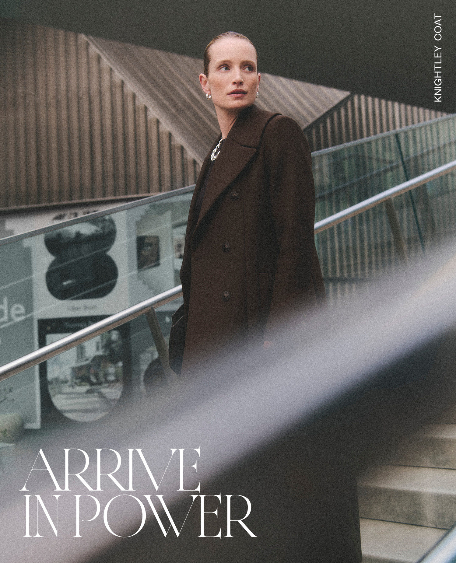 Chocolate Knightley Wool Blend Coat