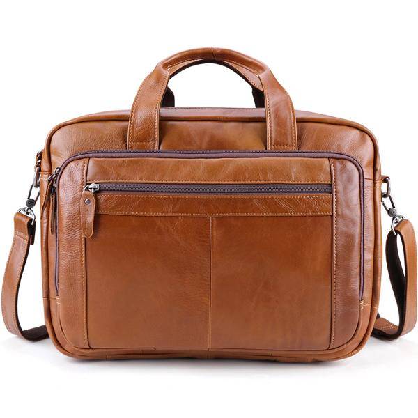 Men's Leather Laptop Bag Briefcase for 15 Inch Laptops – The Real ...