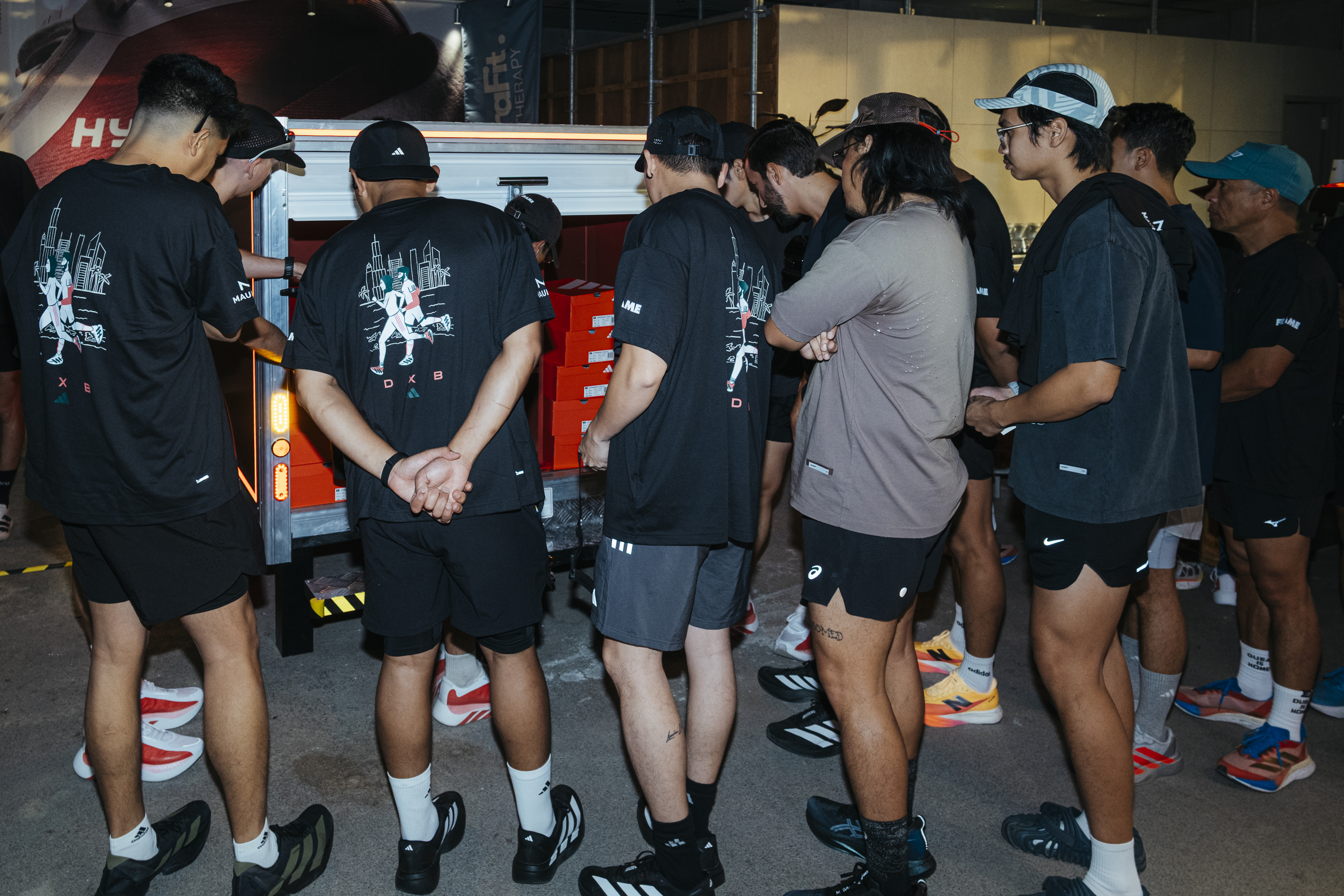 adidas Hyperboost Edge Test Station at FRAME RUN CLUB Saturday Long Run