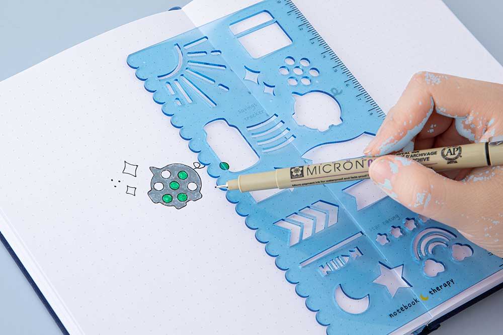 Plastic Planner Stencil 2 / Bullet Journal Stencil/RVS planner stencil –  DokkiDesign
