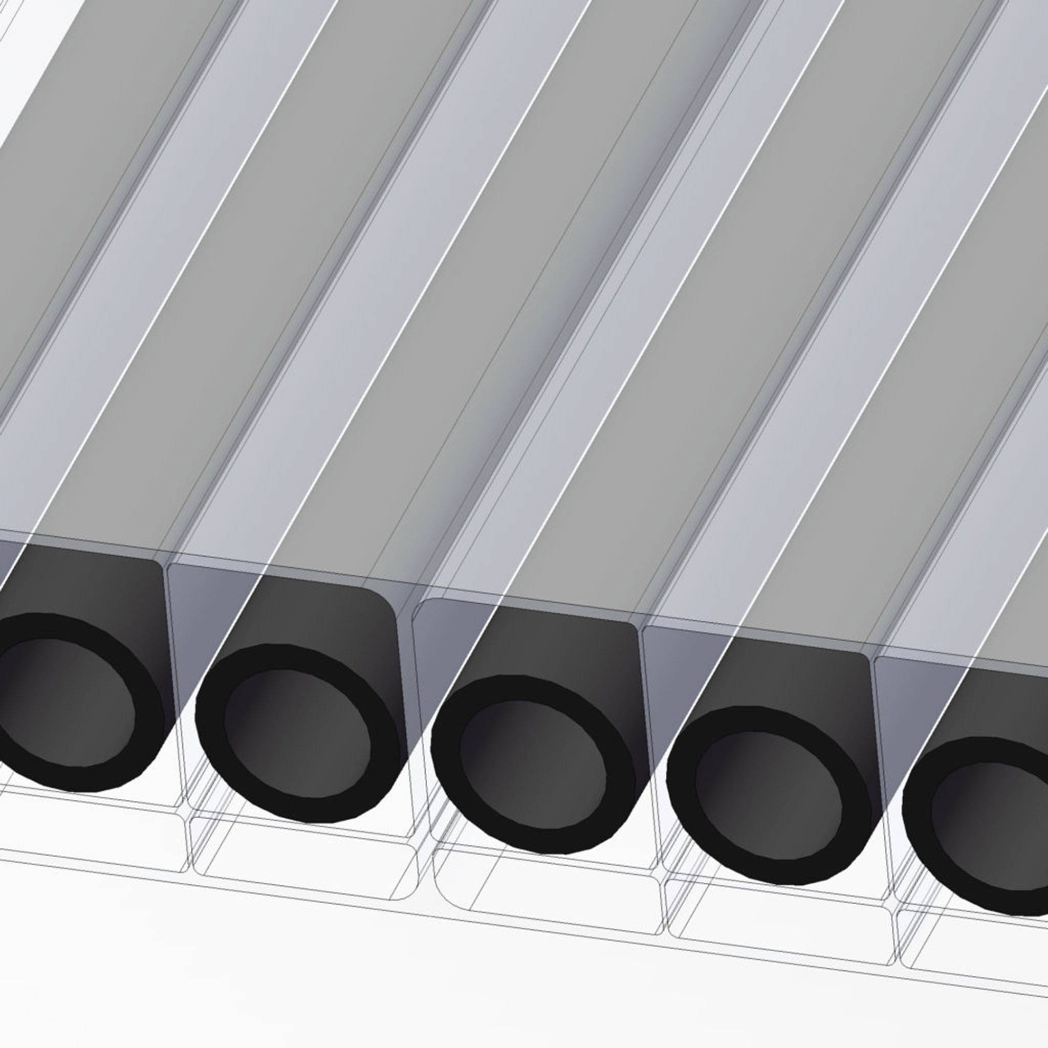 Collector Tubes Extruded in Special Glazing