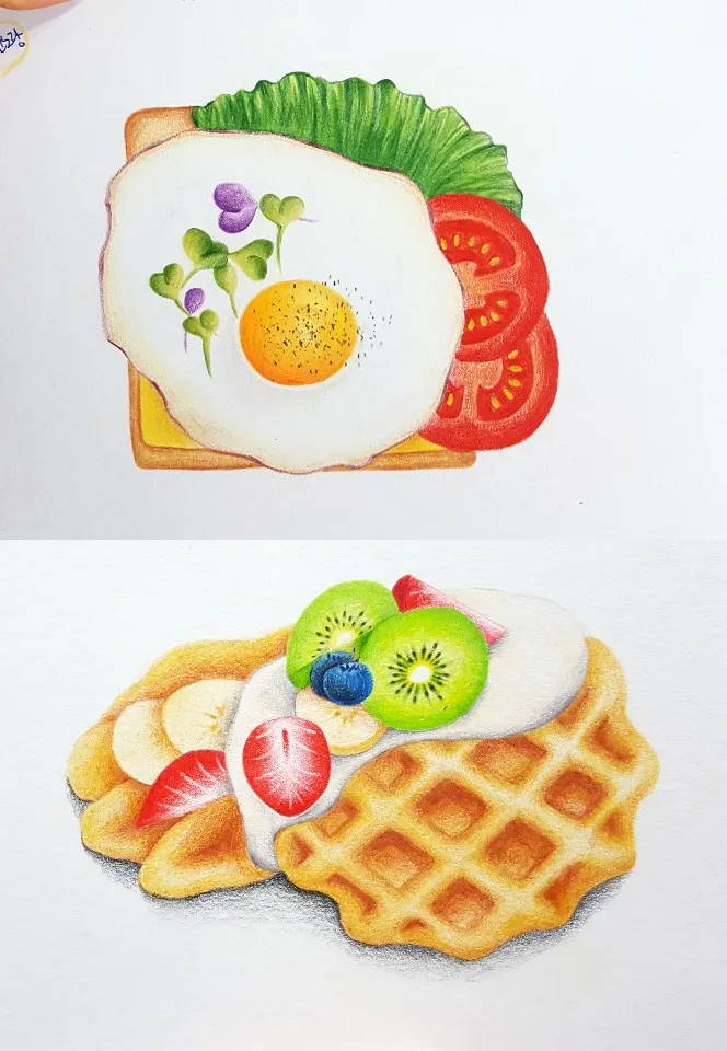 Expressing the Textures and Colors of Desserts and Drinks: An Online  Colored Pencil Class