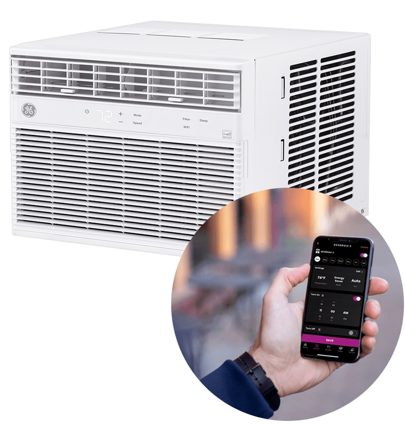 use the SmartHQ app to control your smart air conditioner from GE Appliances.