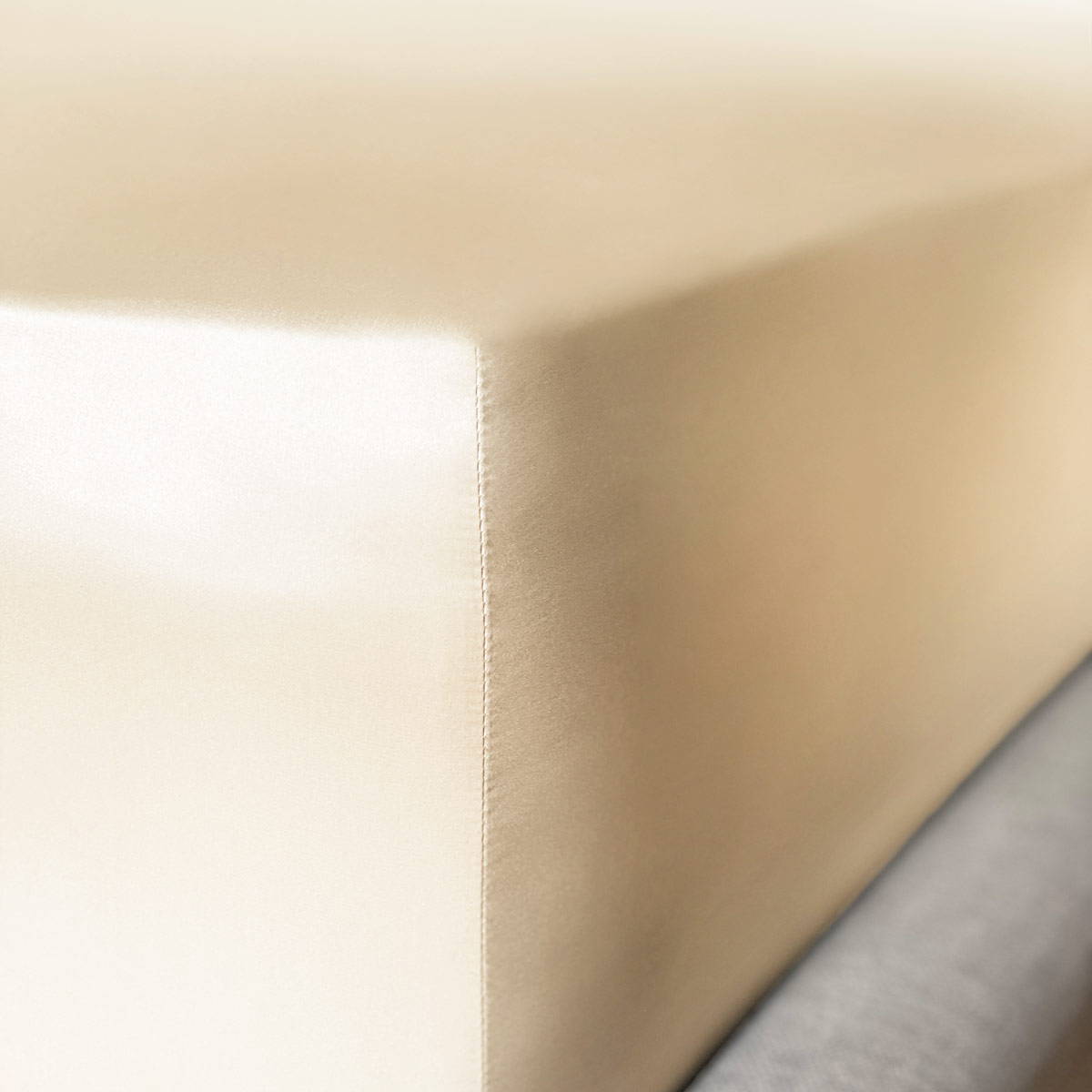 Champagne gold pure silk deep fitted sheet