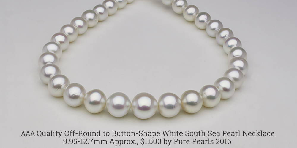 AAA Quality Off-Round White South Sea Pearl Necklace