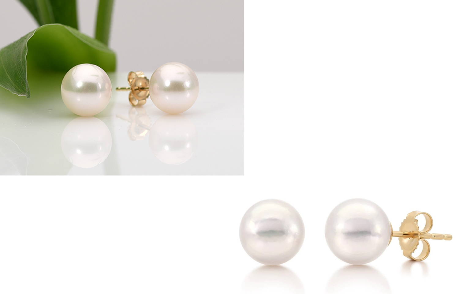 Hanadama Akoya Pearl Stud Earrings at Pearls of Joy