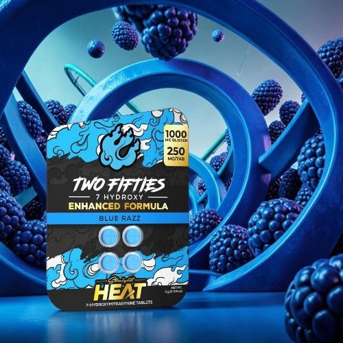 Packaging of Two Fifties Enhanced Formula with blue and black design.