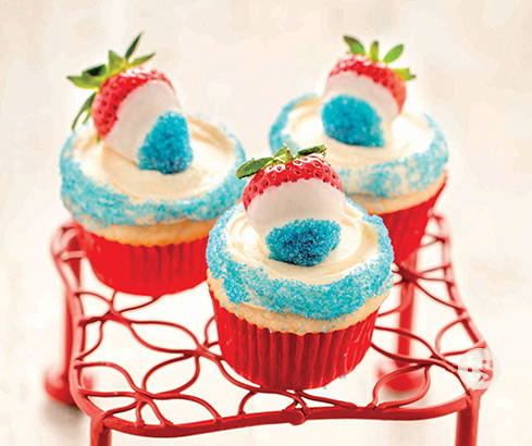 Red, White & Blue Cupcakes