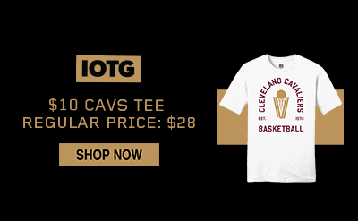 Shoot to save with this $10 White Cleveland Basketball Arch Tee!