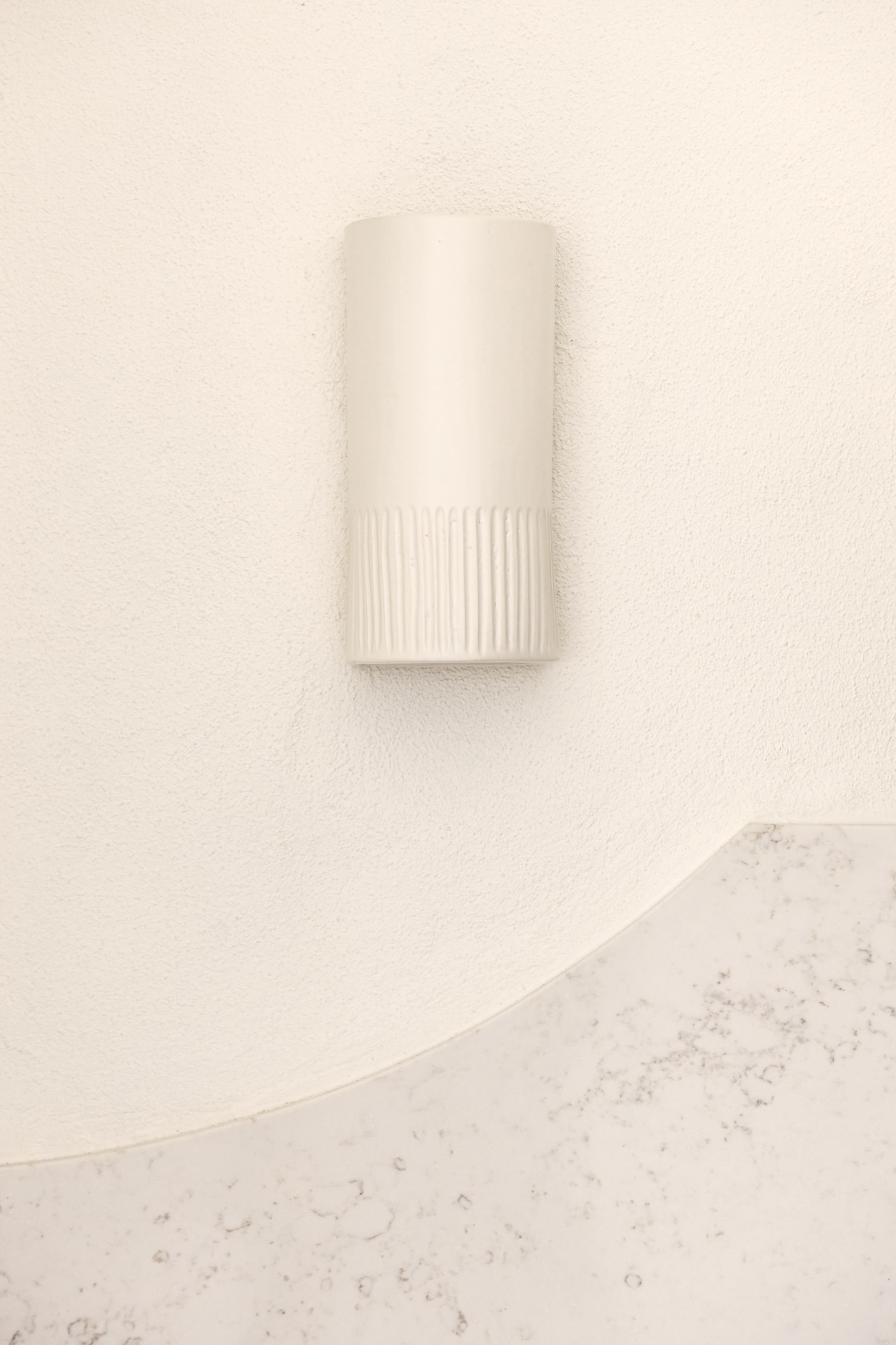 Handmade Ceramic Indented Wall Light | Day
