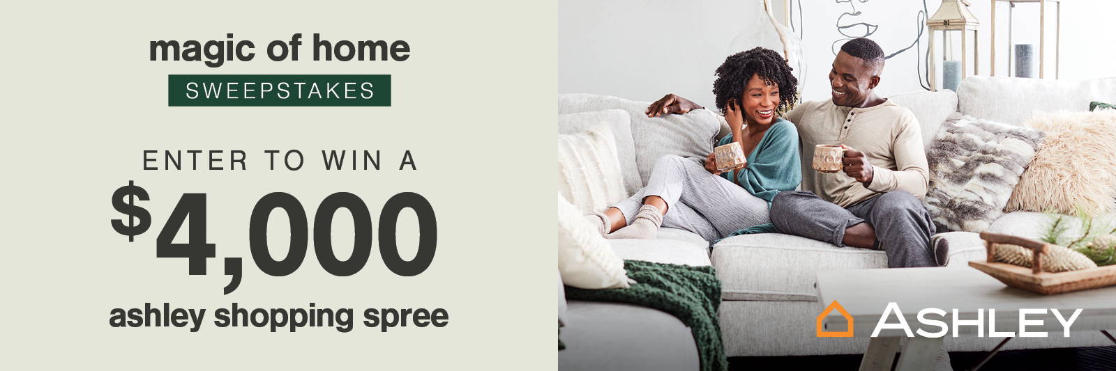 magic of home sweepstakes enter to win a $4,000 ashley shopping spree