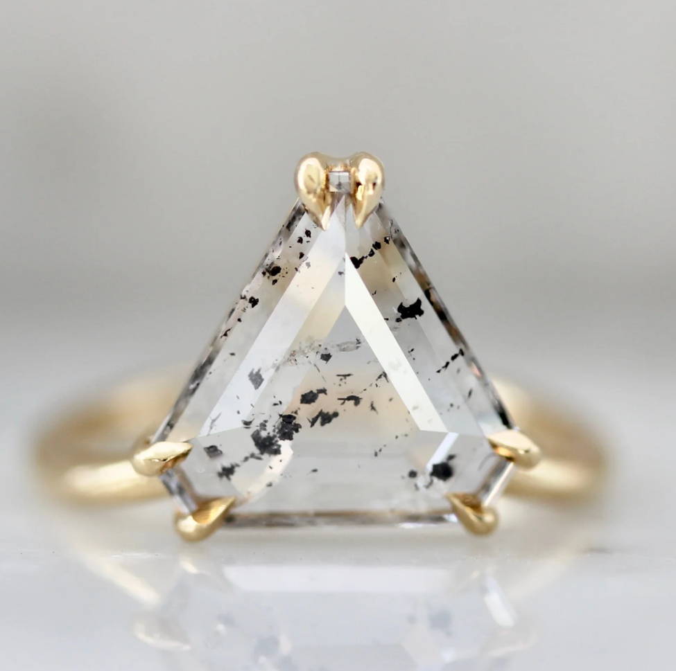 Salt and Pepper Diamond Ring