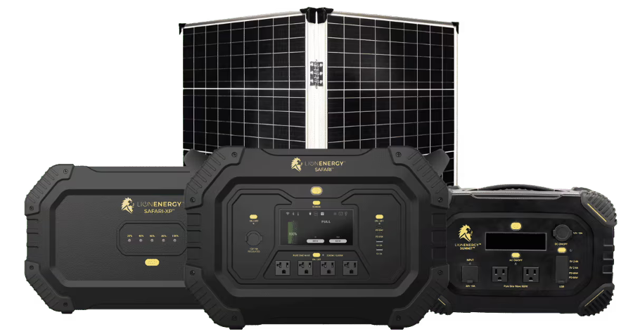 Collection of solar generators from Lion Energy