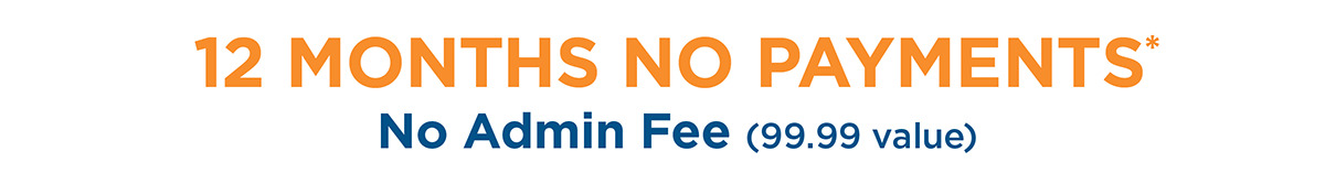 12 MONTHS NO PAYMENTS
