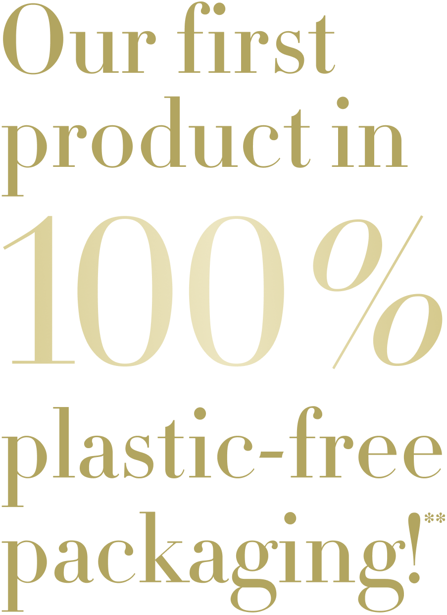 Our first product in 100% plastic-free packaging