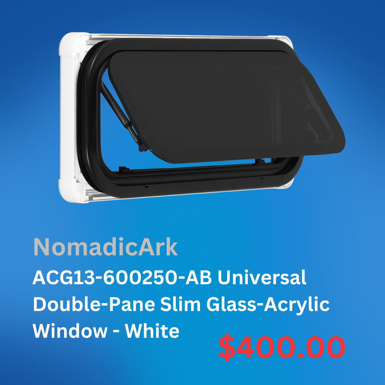 NomadicArk ACG13-600250-AB Slim Glass-Acrylic Window