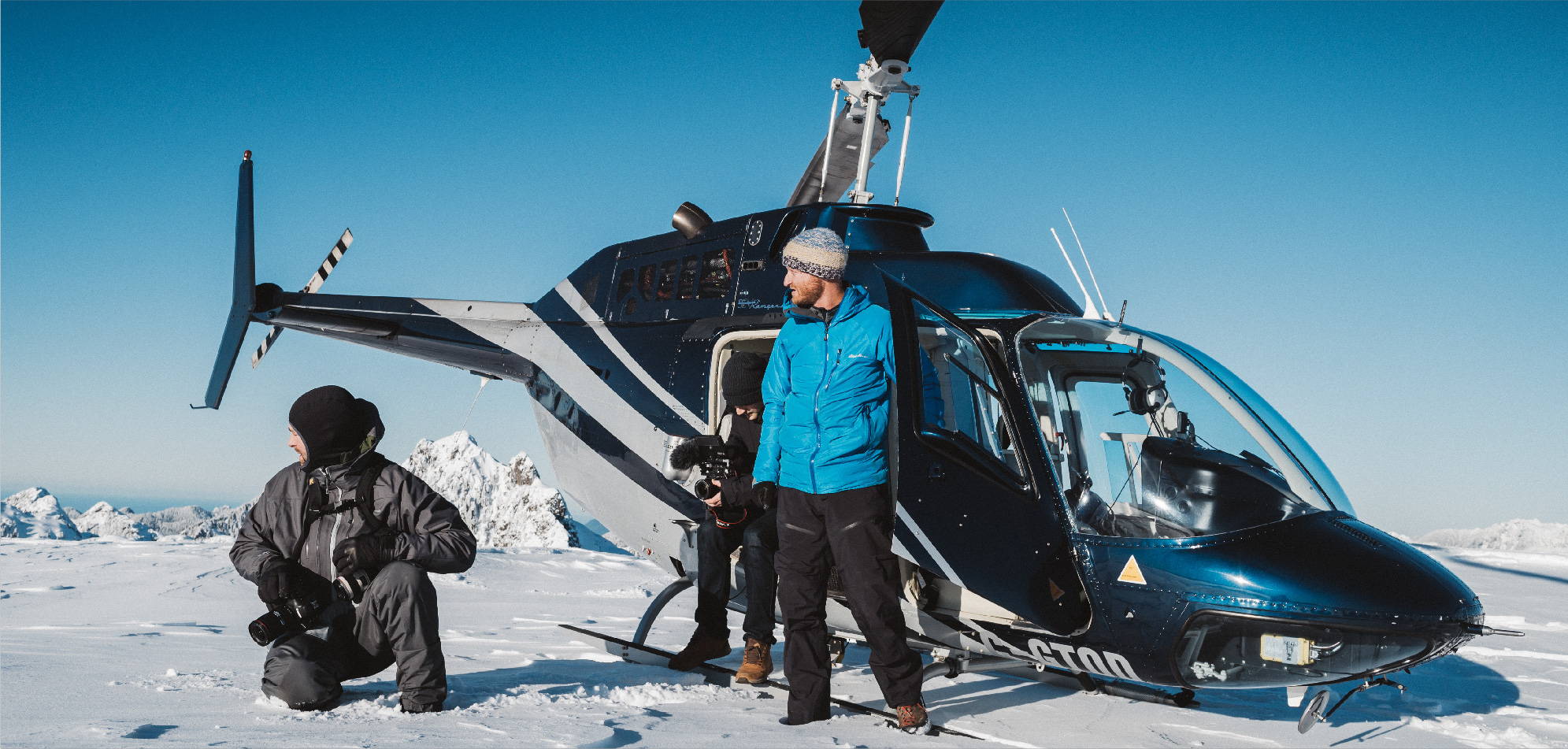 Snowy helicopter ride Jeremy Koreski | Rumpl