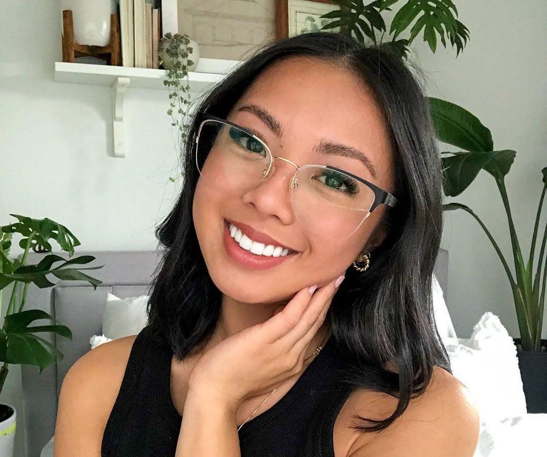 Asian girl wearing eyeglasses for asian faces