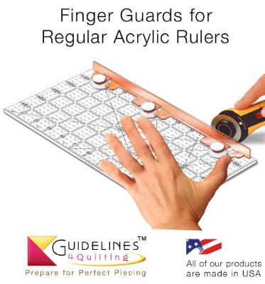 protect fingers while rotary cutting - Finger Guards for Regular Acrylic  Quilting Rulers