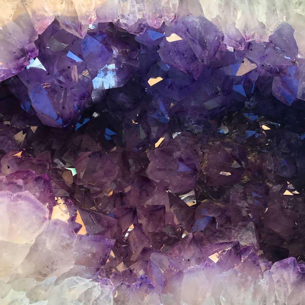 Purple amethyst crystal stone of protection