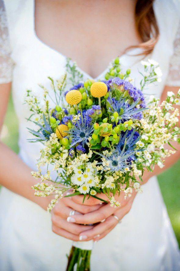 Rustic wedding bridal bouquet purple