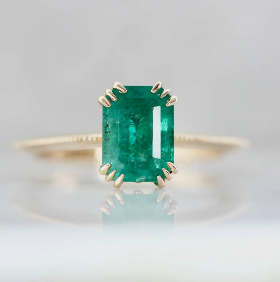 emerald cut emerald ring