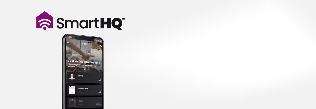 SmartHQ logo and app screen