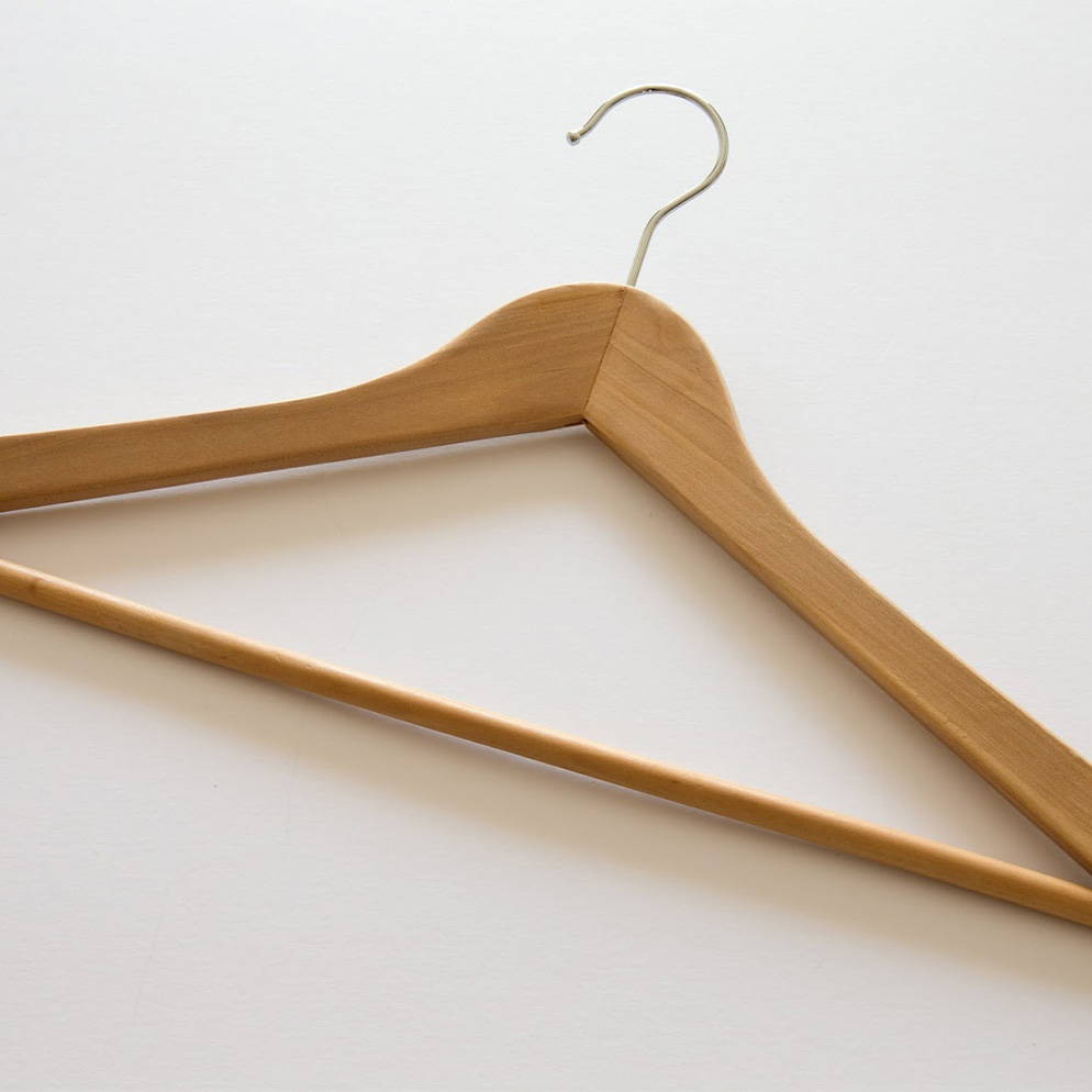 wooden clothing hanger