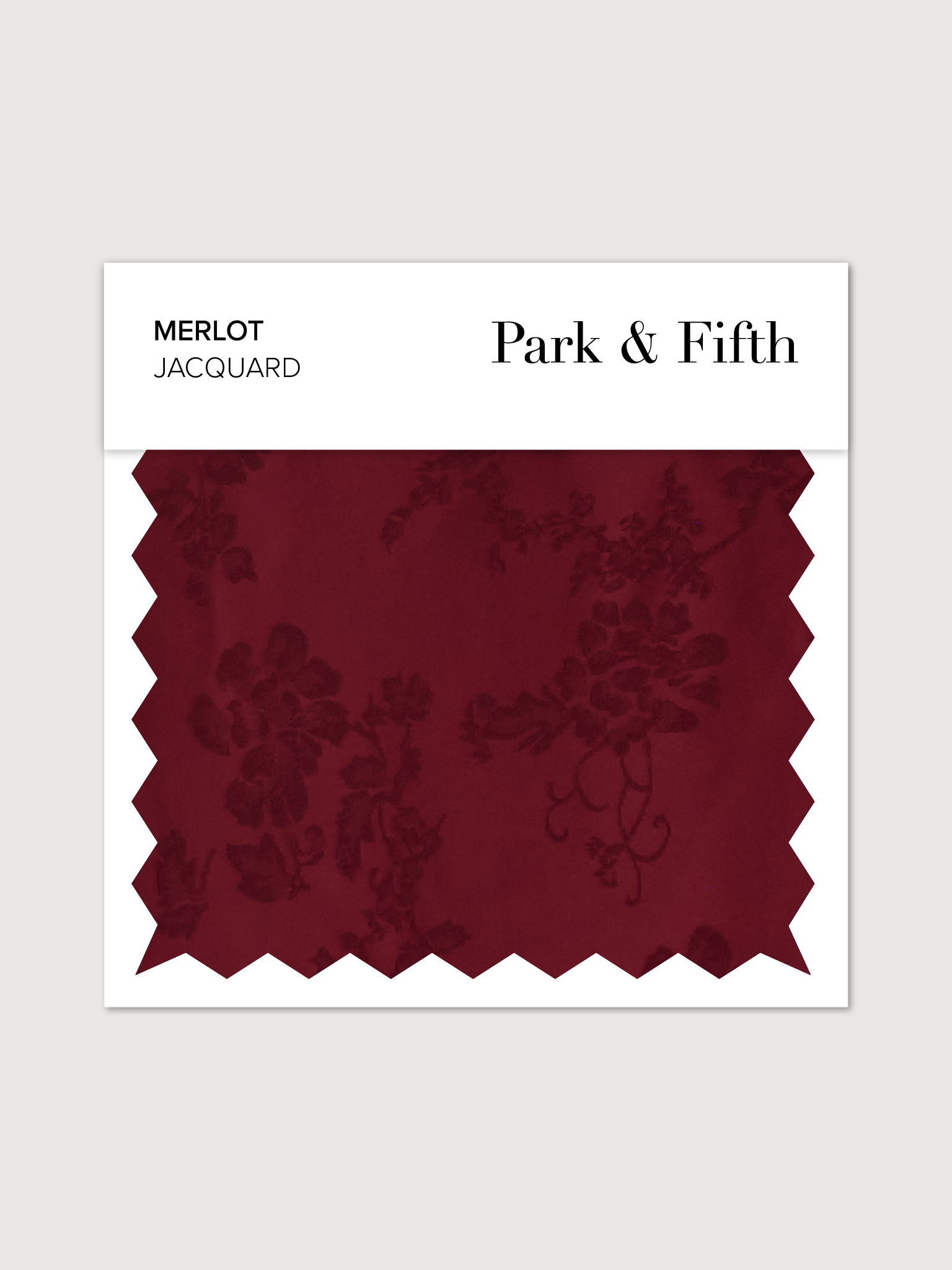 Merlot jacquard fabric swatch from Park & Fifth.