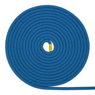 Blue coiled Dynamic Rope