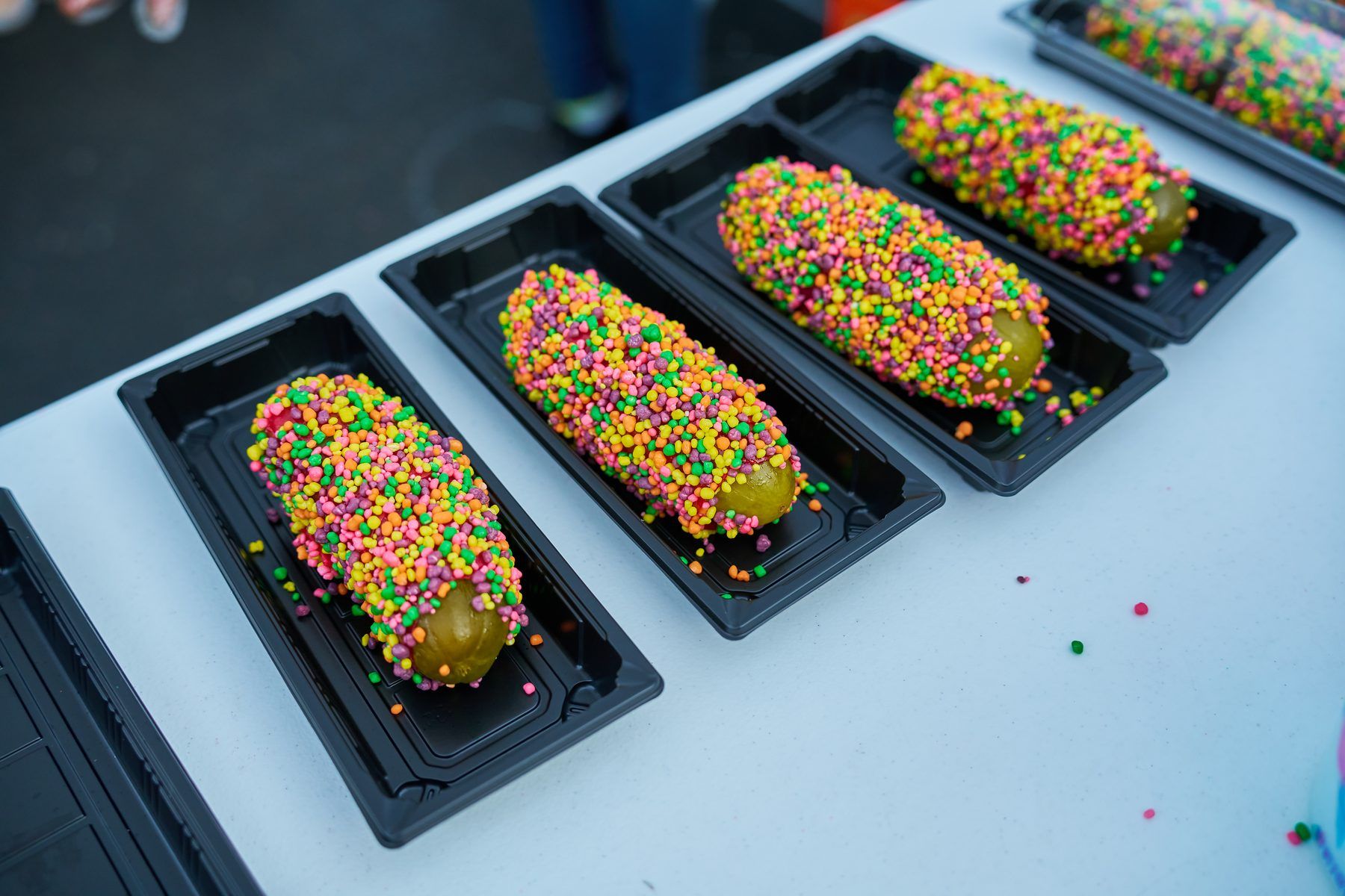 Nerds candy-coated pickles served at The Big Dill pickle festival.