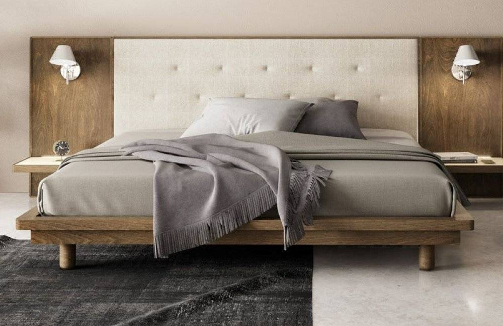 Surface Upholstered Bed With Extendable Headboard