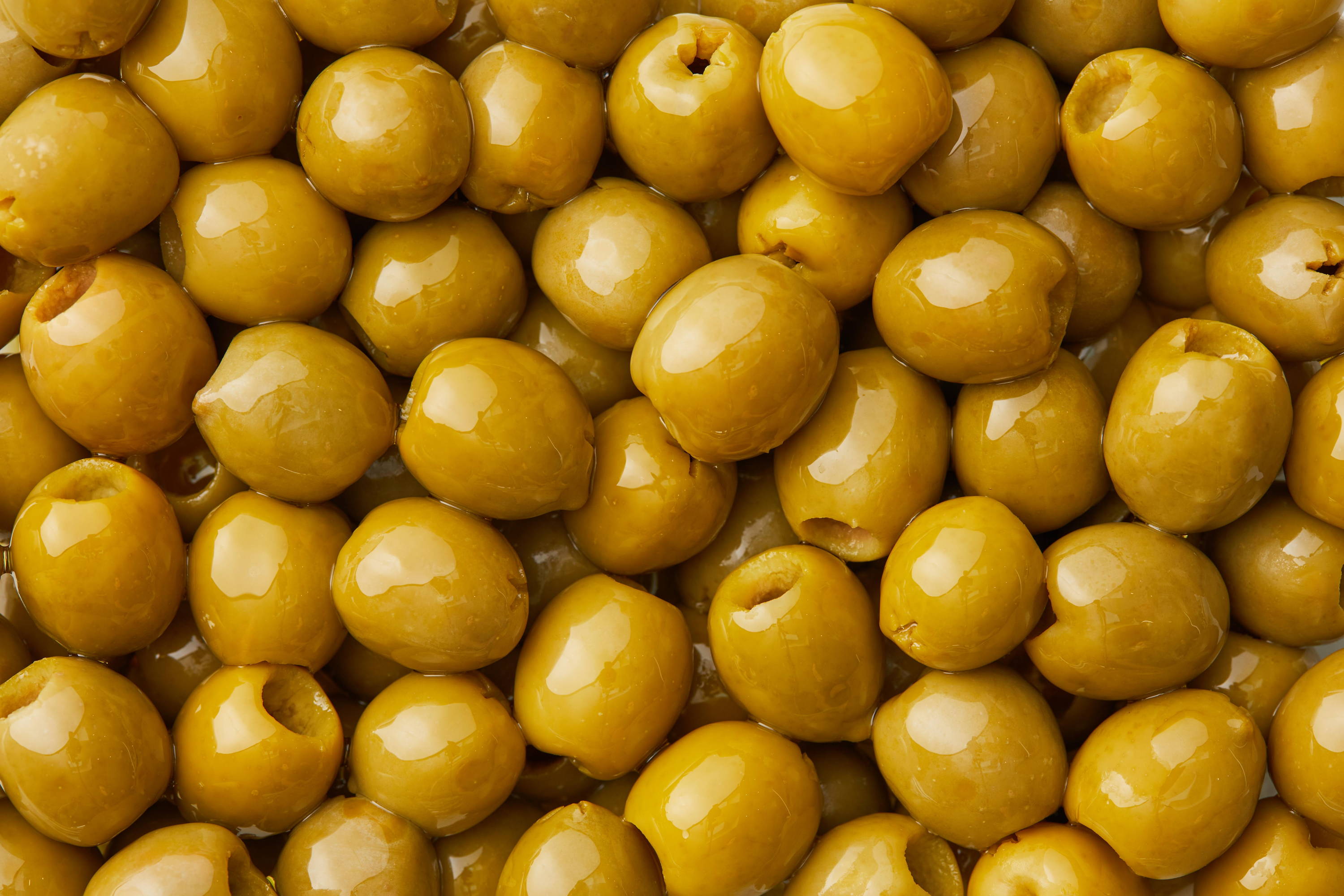 Close-up of our castelvetrano olives