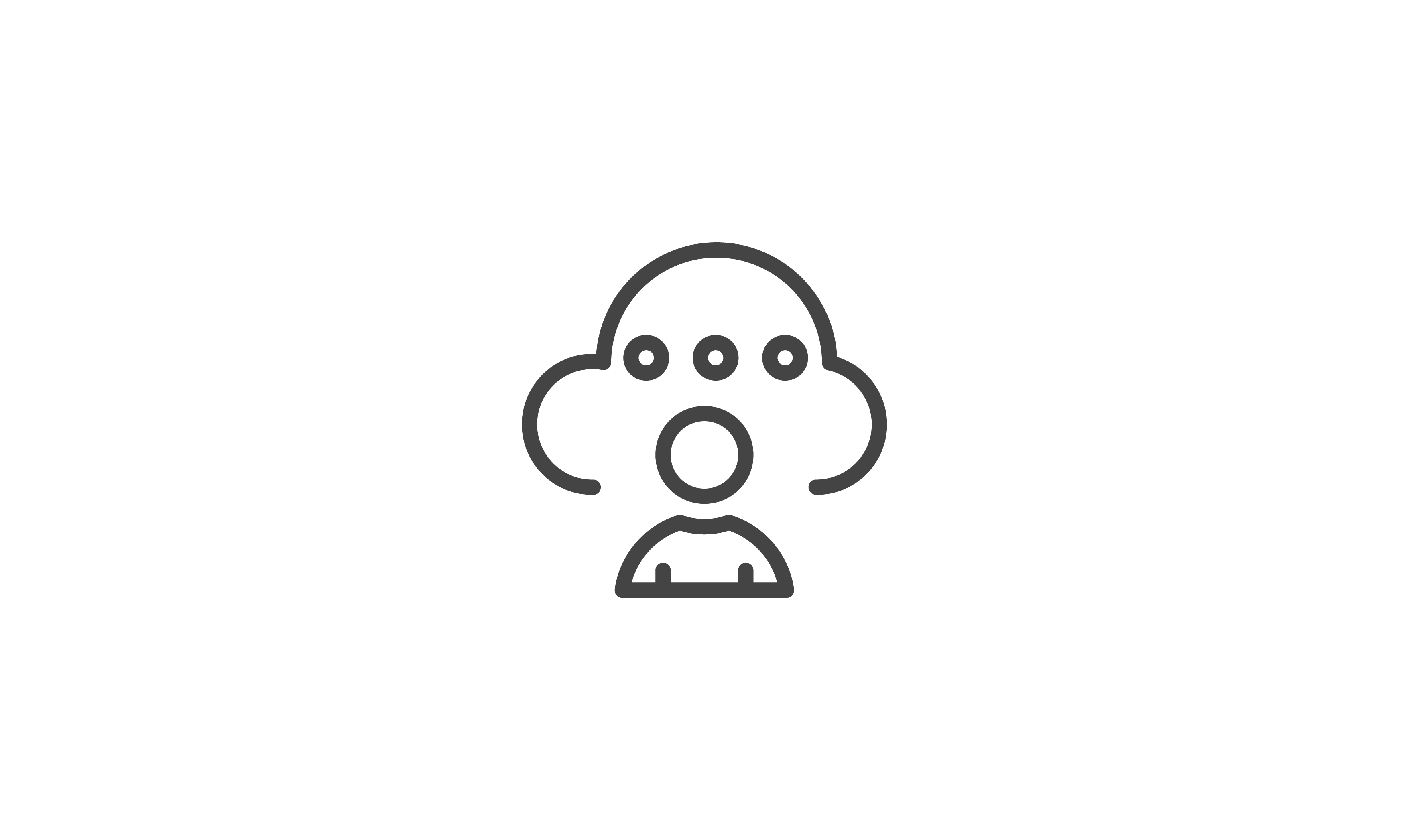 A simplistic illustration of a person with a cloud above their head.