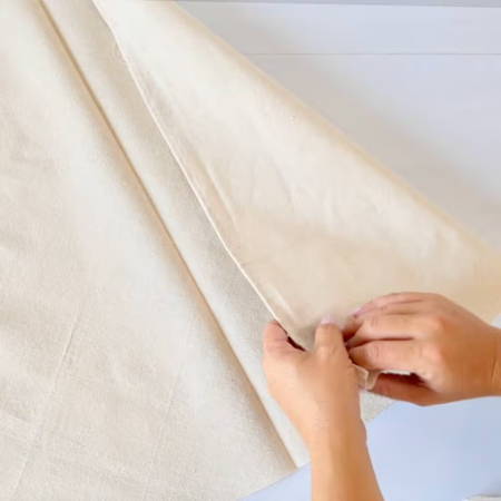 folding and sizing the flower bag down