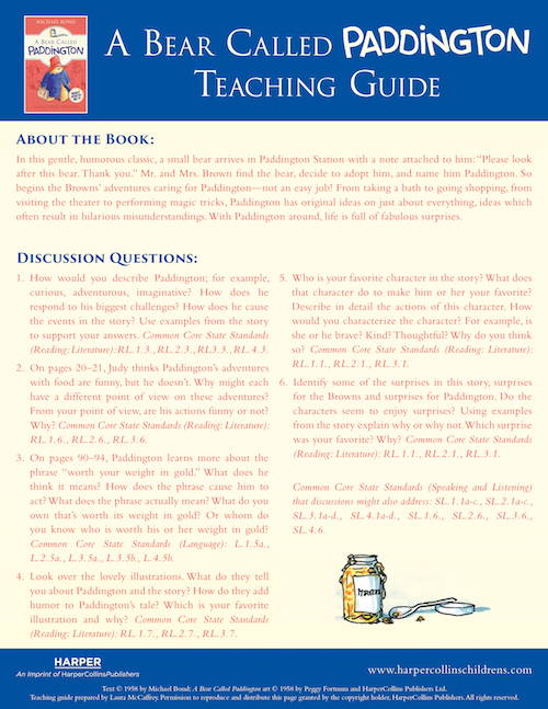 Paddington Teaching Guide