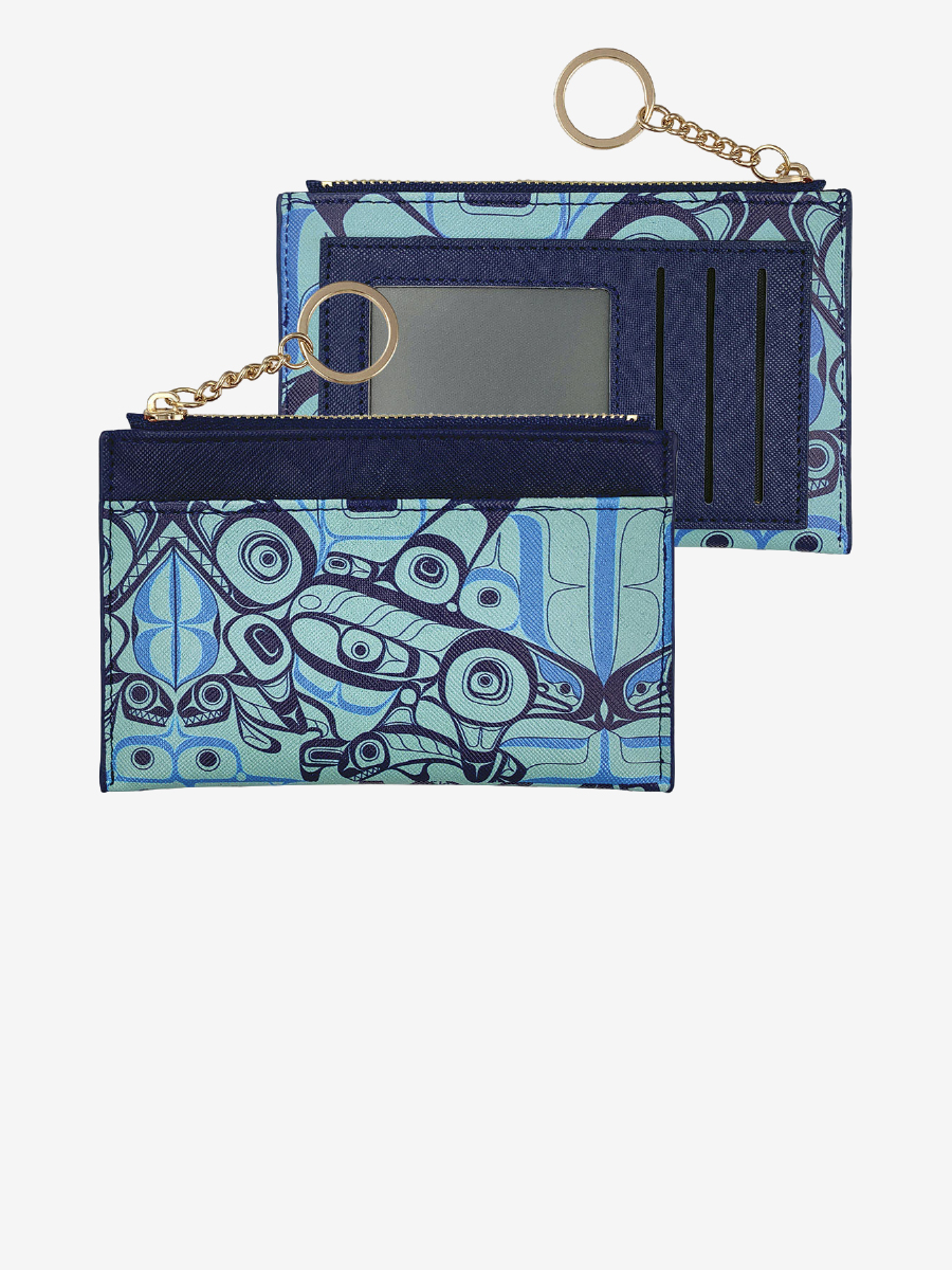 Orca Song Zippered Card Wallet by Morgan Asoyuf