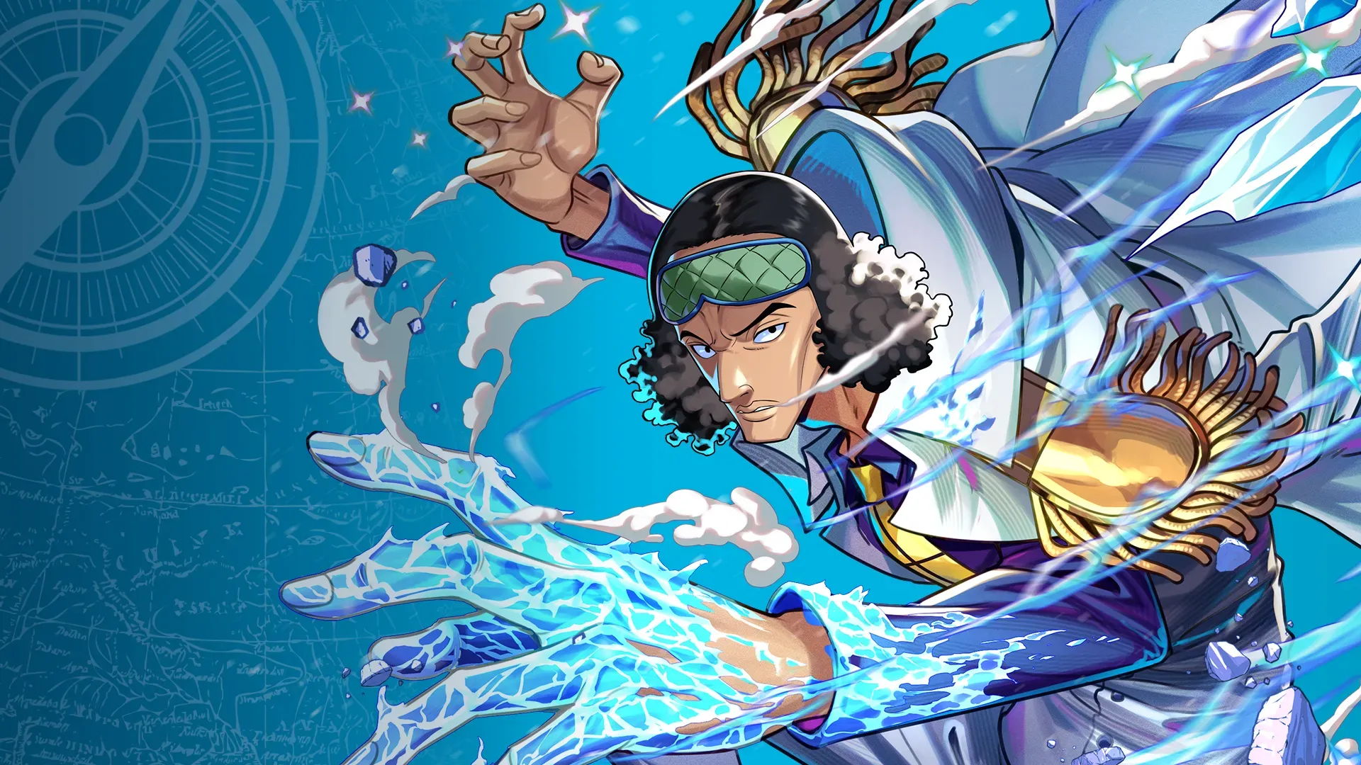 one piece card game how to play - Character manipulating water in a dynamic, colorful illustration.