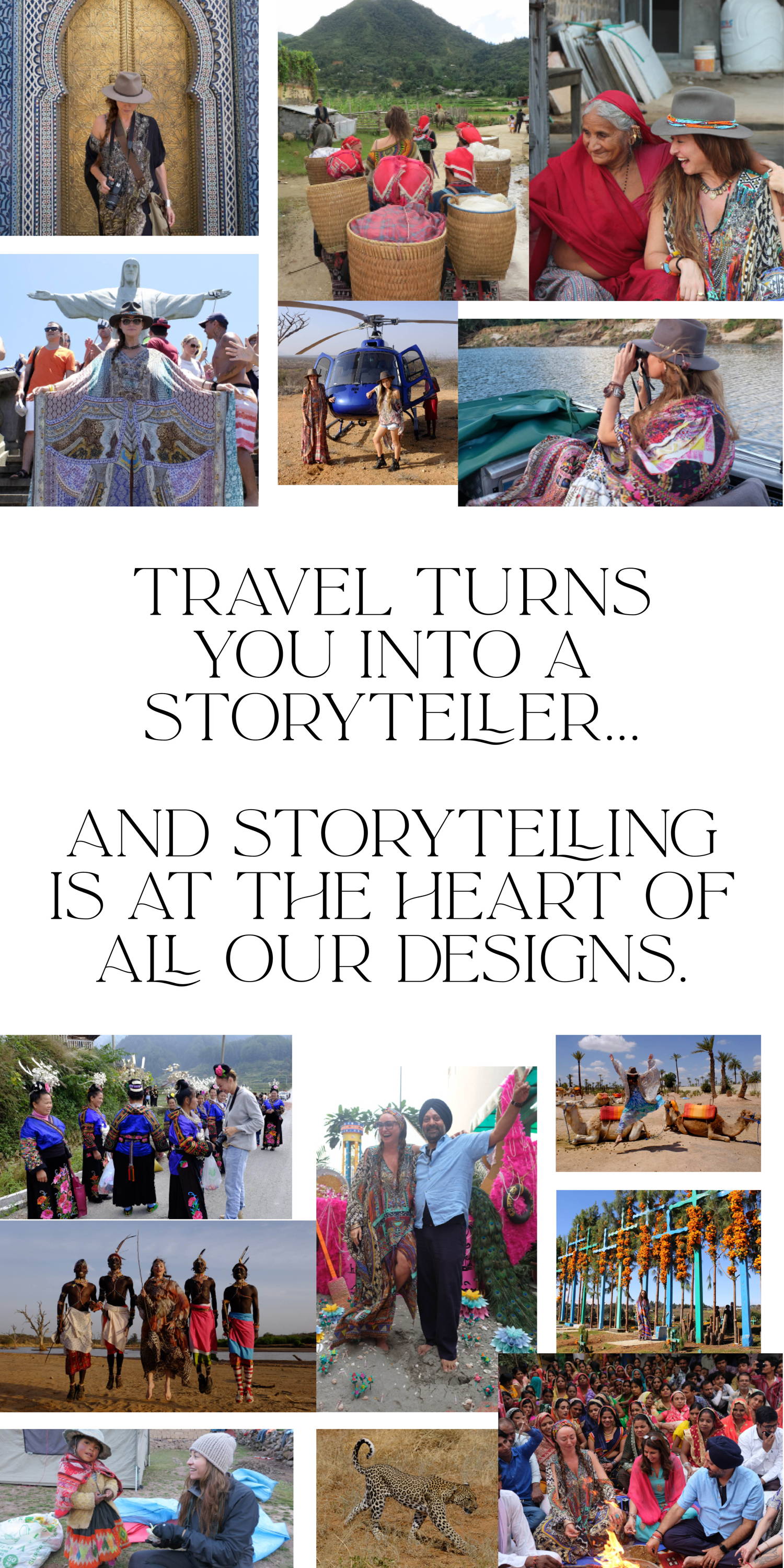 Photos of Camilla Franks Travel Inspiration Adventures for CAMILLA clothing designs 