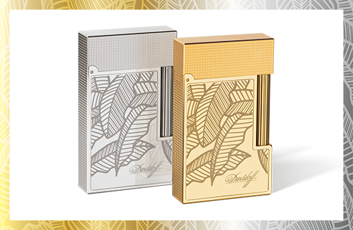 Davidoff Lighters Prestige Lighter The Leaves in Silver and Gold